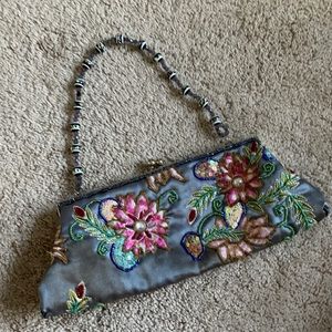 Embroidered evening bag